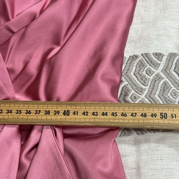 (R7) LAUREN Ralph Lauren Satin One-Shoulder Cocktail Dress in Pink Size 16 - Picture 15 of 16